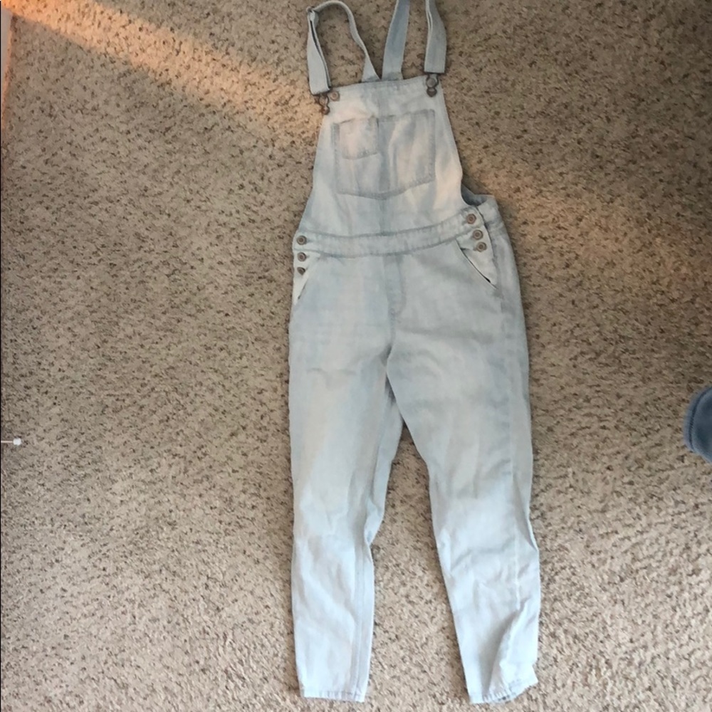 Medium Hollister light blue denim overalls